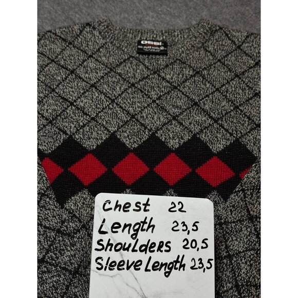 OSSI SKIWEAR Sweater VINTAGE 100% Pure Wool Crew Neck Size L - UEC - Picture 4 of 6